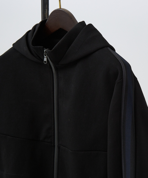 ABAHOUSE フード付きブラック　メンズ ABAHOUSE（アバハウス） パーカー 「セットアップ対応」ラインハイ