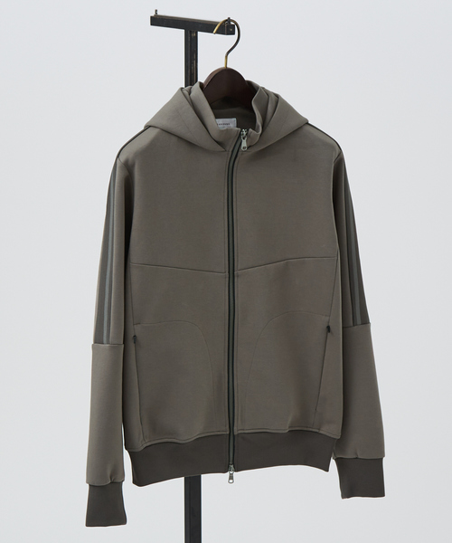 【グレージュ】【セットアップ対応】ラインハイショク コンビ ZIPパーカー セットアップ対応】ラインハイショク コンビ ZIPパーカー｜OUTLET