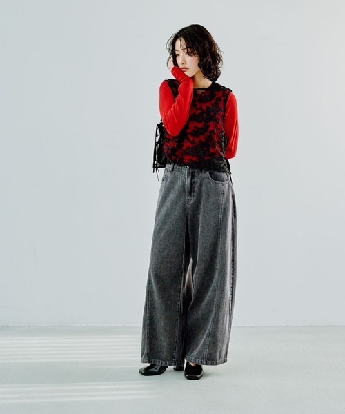 LEPSIM*カーブバギーデニムパンツ 286819 LEPSIM ジーンズ デニム デニムパンツ カーブバギーデニムパンツ