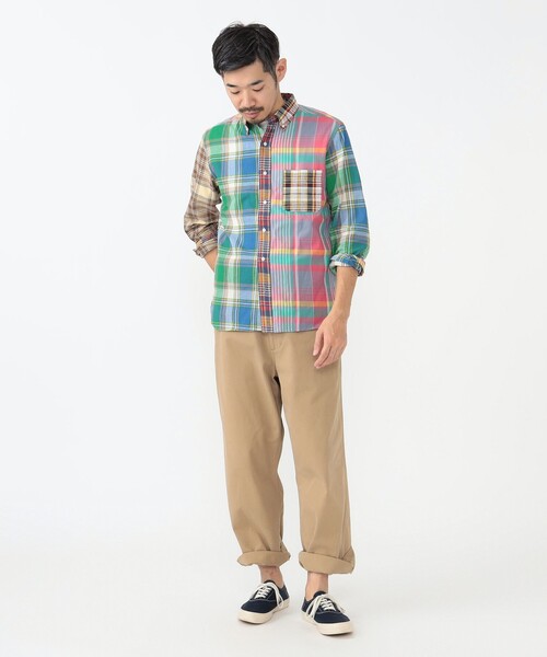 専用セット BEAMS PLUS (hb) 日本製 ボタンダウンシャツ マドラス BEAMS+ シャツ パネル マドラス チェック ボタンダウン メンズ