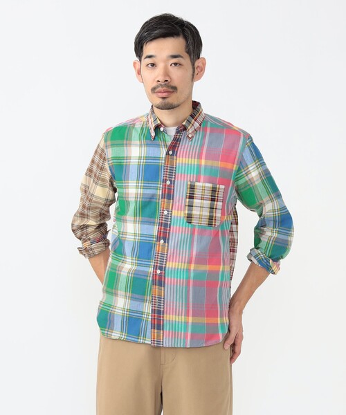 専用セット BEAMS PLUS (hb) 日本製 ボタンダウンシャツ マドラス BEAMS MEN｜BEAMS PLUS | マドラスチェック 半袖 ボタンダウン