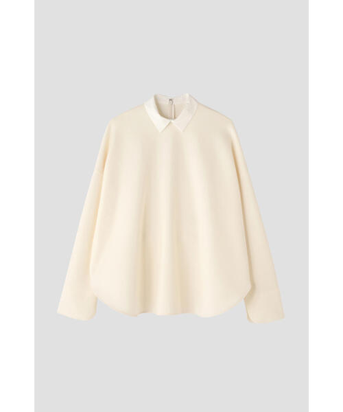 専用です　ルフィル　スキューバダンボールブラウス　ホワイト ルフィル スキューバダンボールバックタックブラウス スキューバ