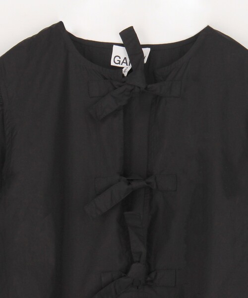 GANNI ワンピース GANNI/ガニー Cotton Poplin Tie String Mini