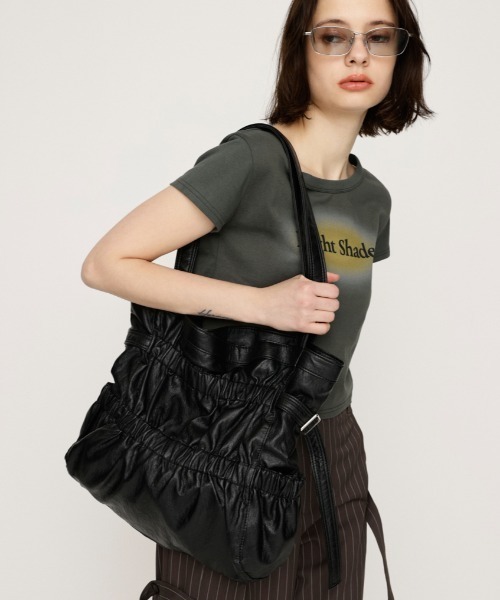 SLY スライ GATHER トートバッグ レザー ギャザー SLY トートバッグ 「再入荷」GATHER TOTE BAG ギャザー