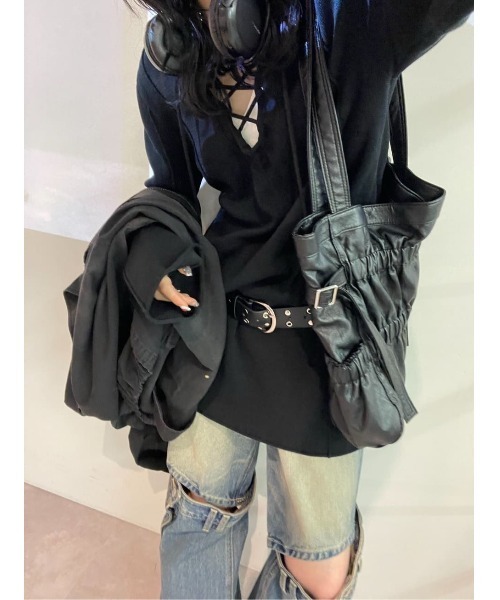 SLY スライ GATHER トートバッグ レザー ギャザー SLY トートバッグ 「再入荷」GATHER TOTE BAG ギャザー