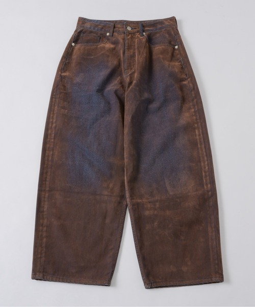 musubore ジーンズ デニム デニムパンツ flocky wide denim PT