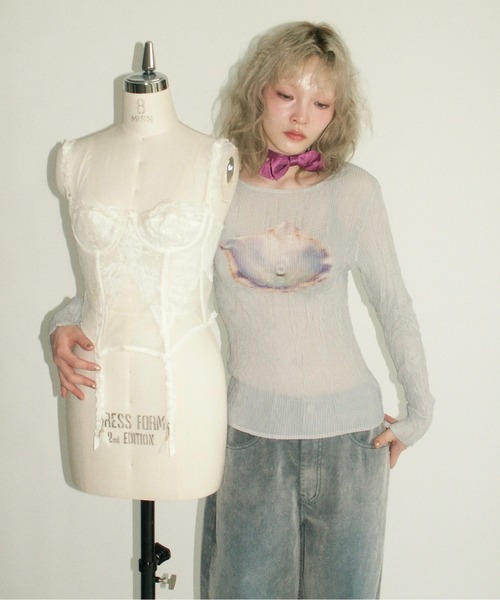 ワイドパンツ ジーンズ デニム デニムパンツ flocky wide denim PT / フロッキーデニムパンツ レディースの画像