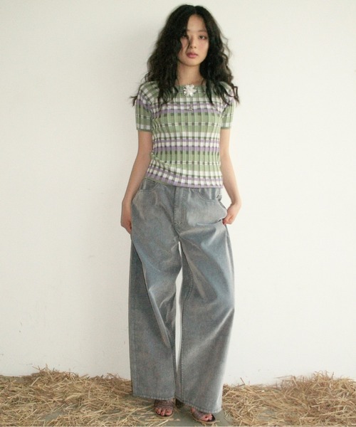 musubore（ムスボレ） ワイドパンツ ジーンズ デニム デニムパンツ