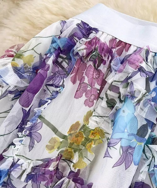スカート アシンメトリー フラワーシフォンスカート : ZOZOTOWN Yahoo