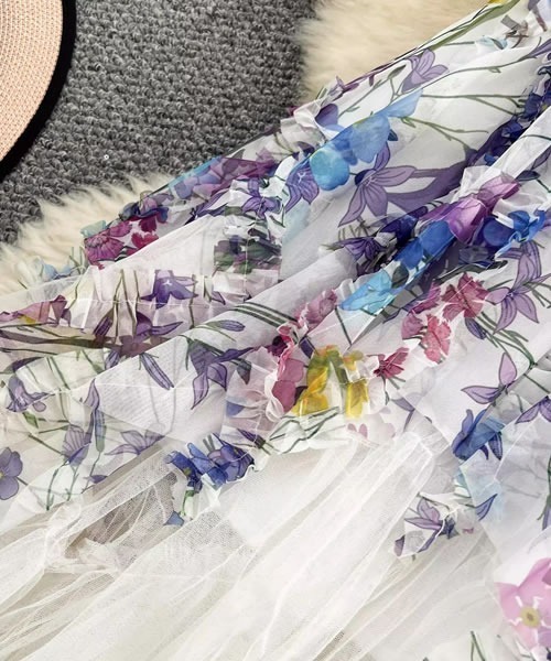 スカート アシンメトリー フラワーシフォンスカート : ZOZOTOWN Yahoo