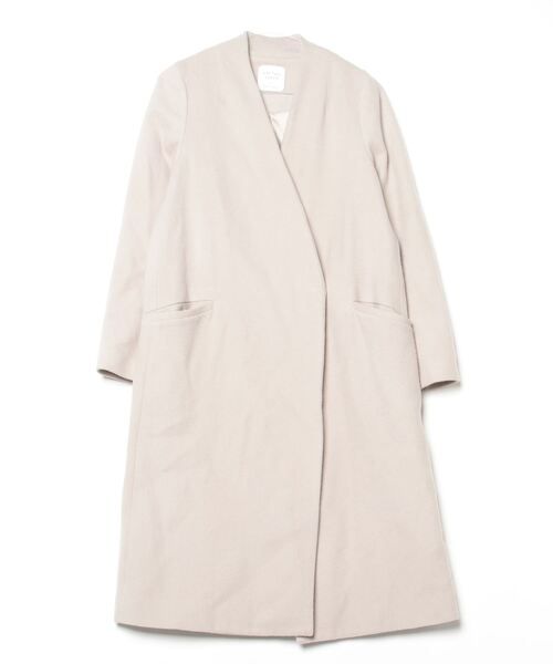 【美品】UNITED TOKYO ノーカラーコート ウール100% サイズ2 UNITED TOKYO（ユナイテッドトウキョウ） ノーカラーコート 2 グレー