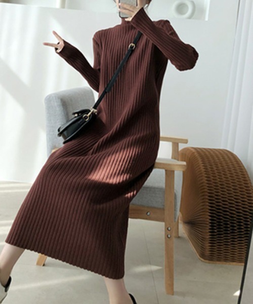 「gossip！ロサンゼルス」 ニットワンピース FREE ブラック レディース_画像7