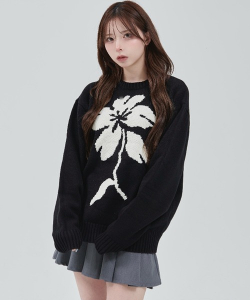ニット セーター 「OY/オーワイ」 FLORAL BLOOM KNIT/フローラルブルームニット レディース メンズ