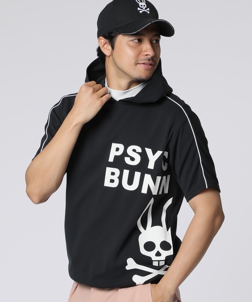 Psycho Bunny サイコバニーゴルフウェア　半袖パーカー　サイズМ Psycho Bunny（サイコバニー） パーカー 「GOLF」バニーロゴ 半袖