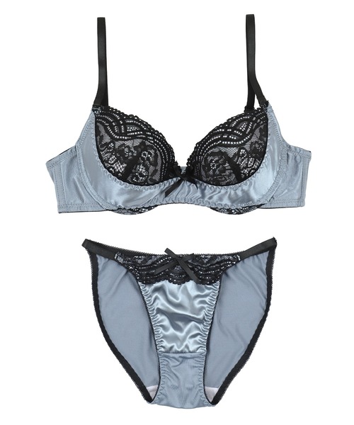 Tika ブラジャー ショーツセット 下着ブラックエレガントレース