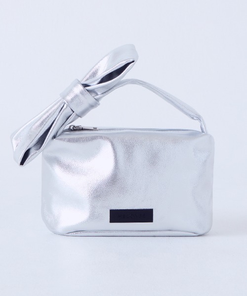 ハンドバッグ RIBBON POUCH METALLIC