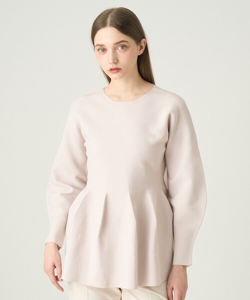 ANAYI（アナイ） ニット セーター ボリュームペプラムプルオーバー