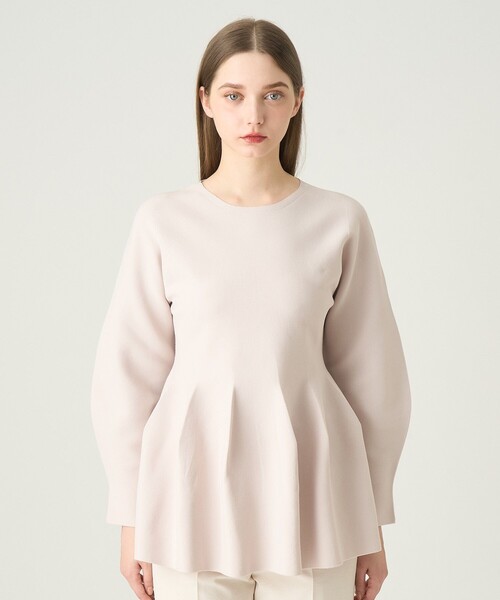 ANAYI（アナイ） ニット セーター ボリュームペプラムプルオーバー