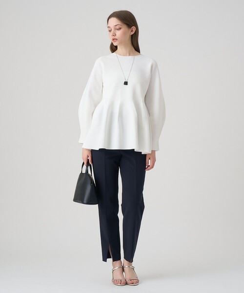 ANAYI（アナイ） ニット セーター ボリュームペプラムプルオーバー