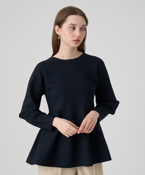 ANAYI（アナイ） ニット セーター ボリュームペプラムプルオーバー