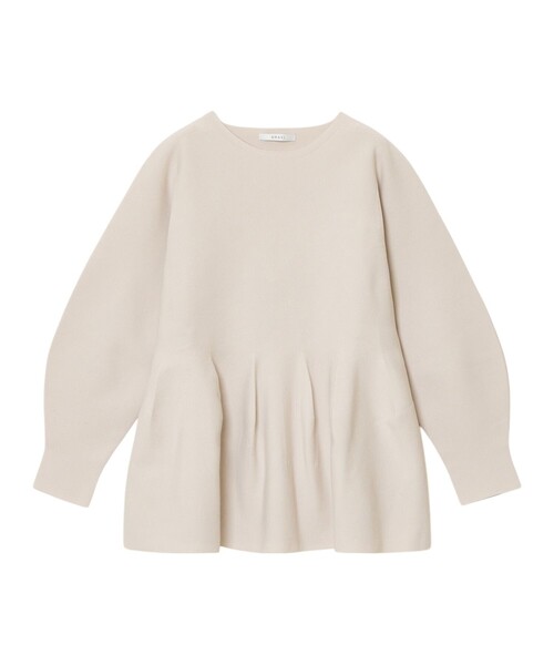 アナイANAYI wool 100%ペプラムニットプルオーバー38クリーム アナイANAYI wool 100%ペプラムニットプルオーバー38クリーム