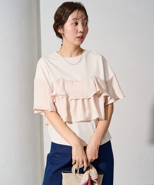 FREAK'S STORE tシャツ 限定展開 ビスチェ風 レイヤード フリル