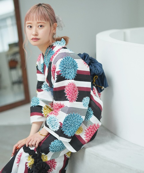 utatane 浴衣 ひとりで着れる！かんたん二部式浴衣セット ニコ