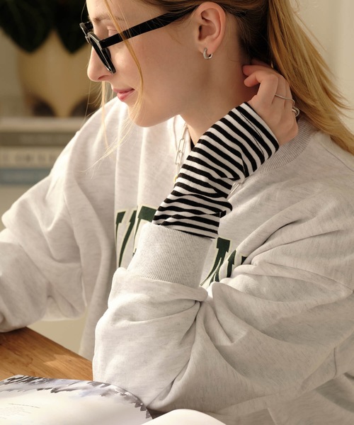 Mia トレーナー スウェット グラフィックスウェットシャツ レディース