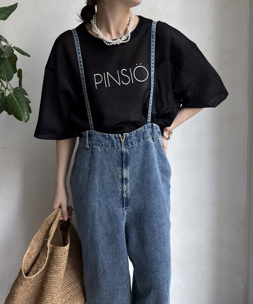 DouDou ニット セーター 「WEB限定」シアーPINSIOロゴニット