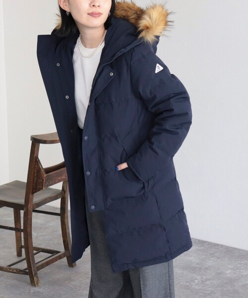 GEVACO（ゲバコ） ダウンコート 36 ネイビー レディース : ZOZOTOWN