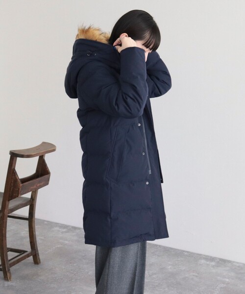 GEVACO（ゲバコ） ダウンコート 36 ネイビー レディース : ZOZOTOWN