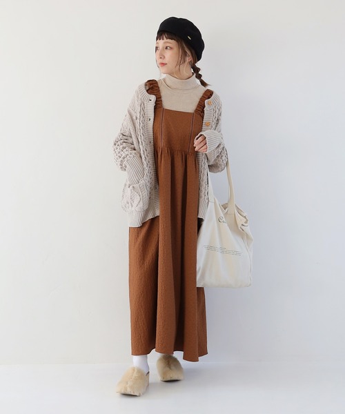 「Crisp」 ニットカーディガン FREE ベージュ レディース_画像2