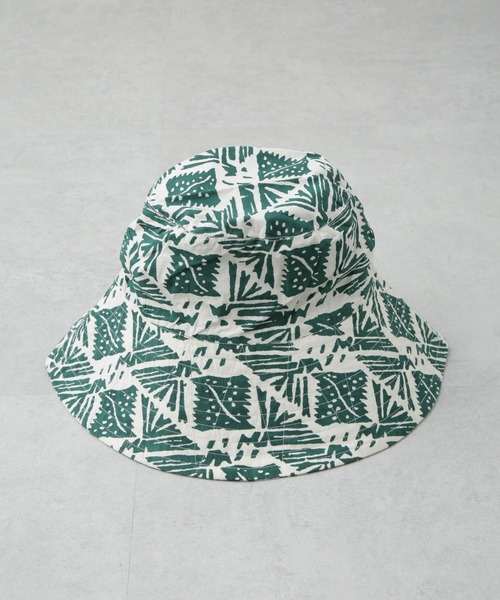 sara mallika Geometric Pattern Hat サラマリカ sara mallika 帽子 ハット Sara mallika/COTTON POPLIN PRINT