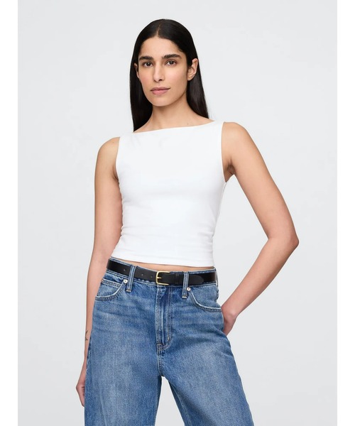 GAP タンクトップ ノースリーブ モダン クロップド レディース