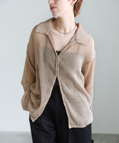 ブラウス シャツ 楊柳シフォンブラウス レディース select MOCA ブラウス シャツ 楊柳シフォンブラウス レディース