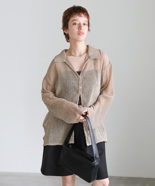ブラウス シャツ 楊柳シフォンブラウス レディース select MOCA ブラウス シャツ 楊柳シフォンブラウス レディース