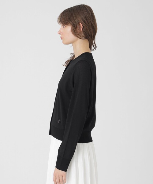 BLUE LABEL CRESTBRIDGE 裏毛クルーネックカーディガン ブルーレーベルクレストブリッジ BLUE LABEL CRESTBRIDGE クール