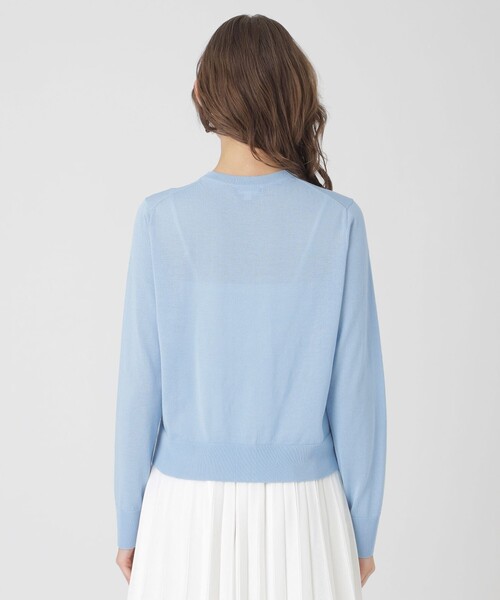 BLUE LABEL CRESTBRIDGE 裏毛クルーネックカーディガン ブルーレーベルクレストブリッジ BLUE LABEL CRESTBRIDGE クール