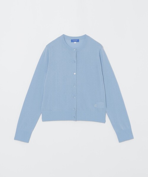 BLUE LABEL CRESTBRIDGE 裏毛クルーネックカーディガン BLUE LABEL CRESTBRIDGE カーディガン クールファインニット