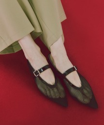 パンプス 「定番人気」・「新色追加」フィッシュネットメリージェーンフラット｜ZOZOTOWN Yahoo!店