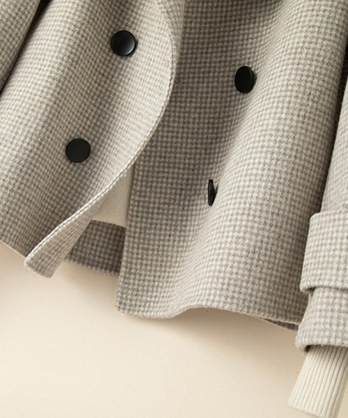 「SMILE ORCHID」 ピーコート M ブラック レディース_画像3