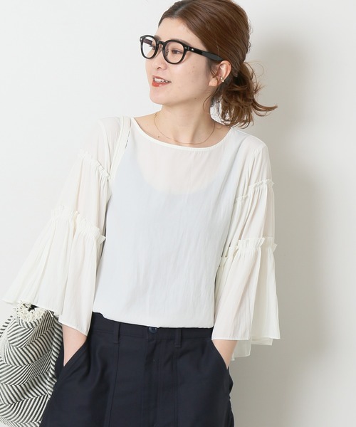 「Spick & Span」 7分袖ブラウス - ホワイト レディース