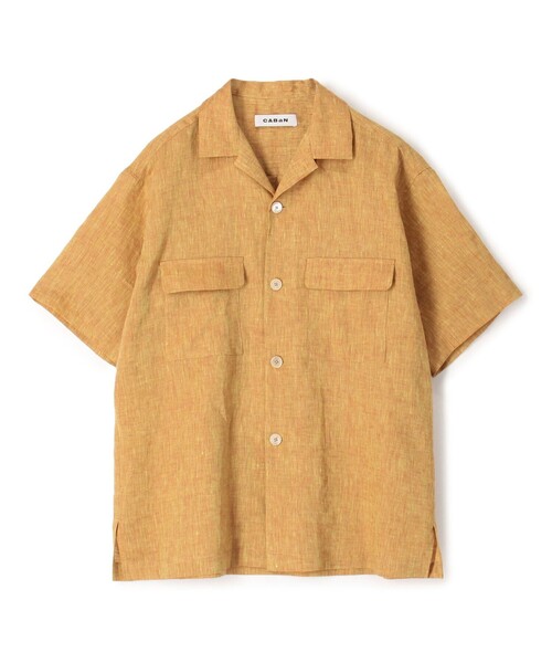 CABaN（キャバン） シャツ リネン オープンカラーシャツ メンズ