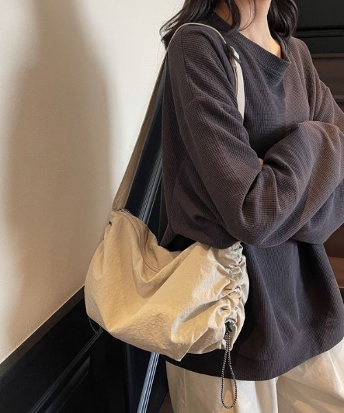 FreeZone ショルダーバッグ ドローストリングナイロンショルダーバッグ