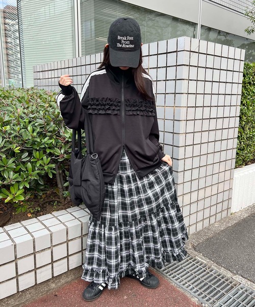 値下げOzz Oneste ロングスカート チェック柄 チェック柄ロングスカート｜通販のベルメゾンネット