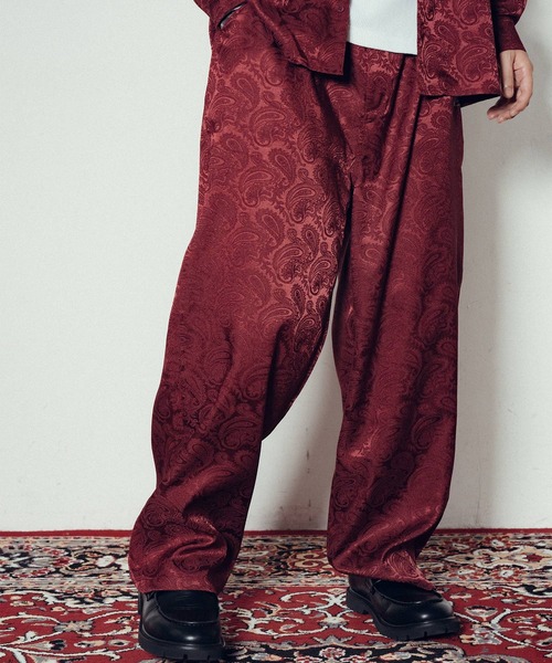 Subciety（サブサエティ） スラックス Paisley baggy slacks メンズ