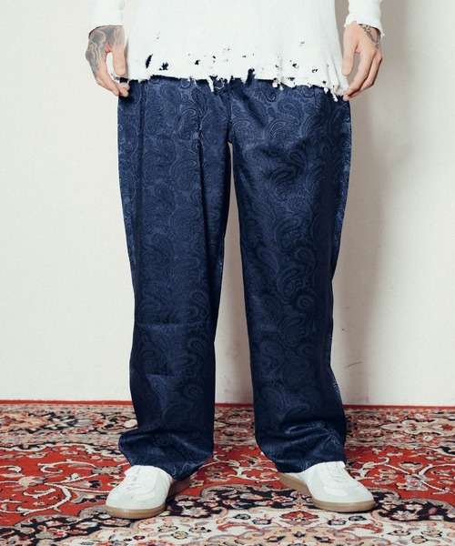 Subciety（サブサエティ） スラックス Paisley baggy slacks メンズ