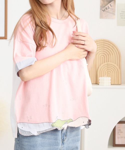 tシャツ EMAGO 海パラダイス刺繍Ｔ レディース