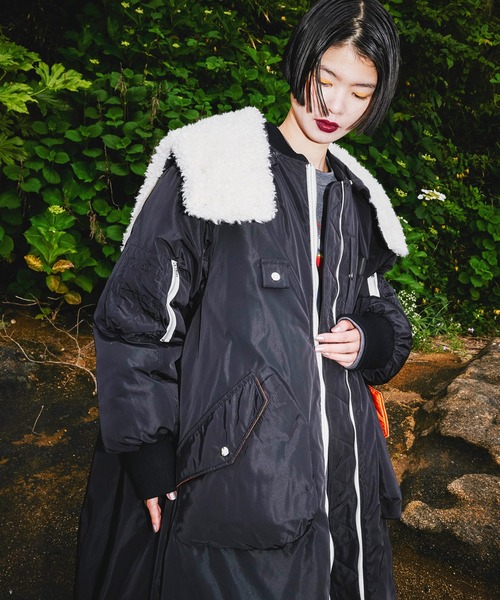 コート アウター LONG MA-1 BALLOON CT OMMO カーキ コート アウター