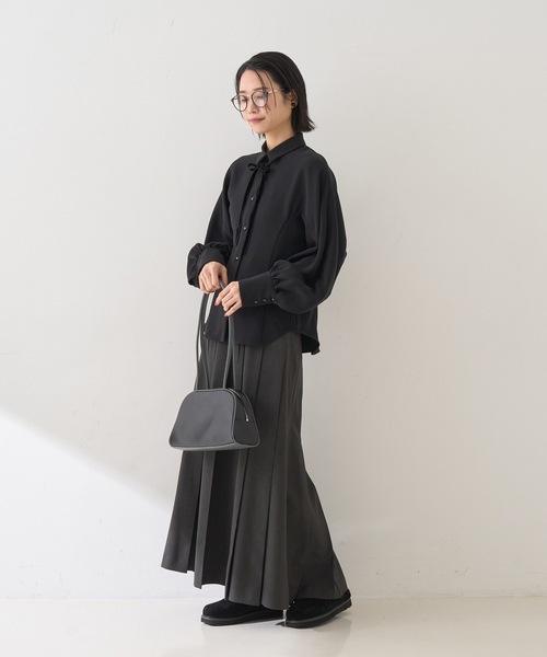 Rouge Vif（ルージュヴィフ）本革ボストンバッグ Rouge vif（ルージュ ヴィフ） ボストンバッグ パイピングロング